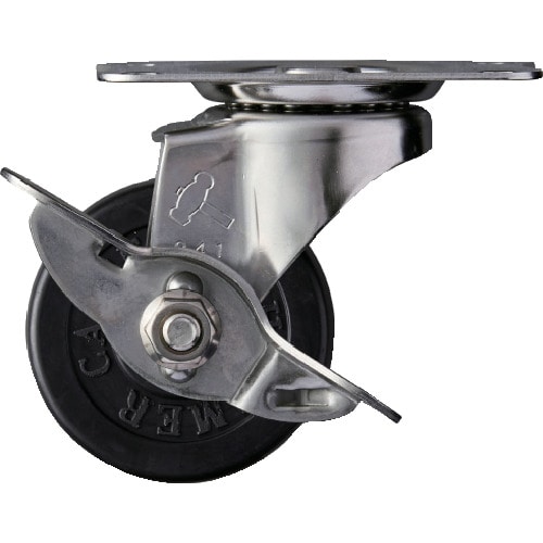 トラスコ中山 ハンマー オールステンレス E型自在 SP付 ゴム車50mm(ご注文単位1個)【直送品】