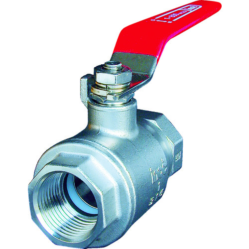 トラスコ中山 イノック ねじ込みボールバルブ 全長62mm 呼び径(A)15(ご注文単位1個)【直送品】