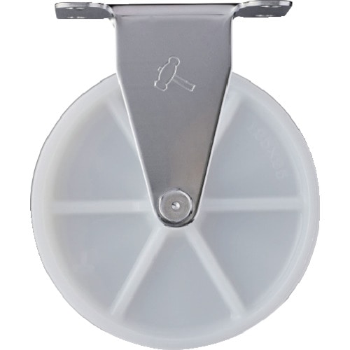 トラスコ中山 ハンマー Eシリーズオールステンレス 固定式ナイロン車輪 125mm(ご注文単位1個)【直送品】