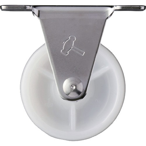 トラスコ中山 ハンマー Eシリーズオールステンレス 固定式ナイロン車輪 50mm(ご注文単位1個)【直送品】
