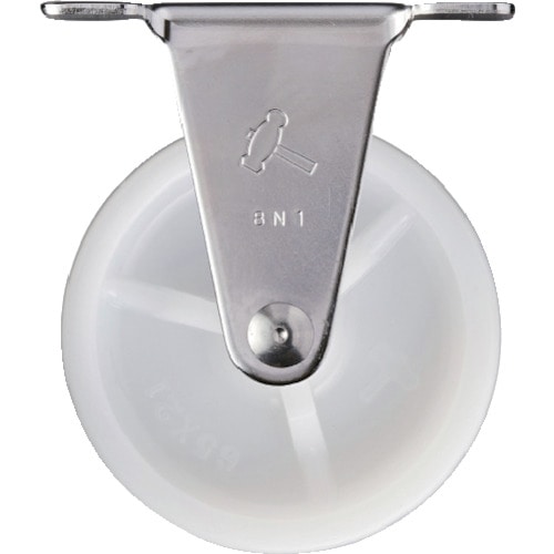 トラスコ中山 ハンマー Eシリーズオールステンレス 固定式ナイロン車輪 65mm(ご注文単位1個)【直送品】