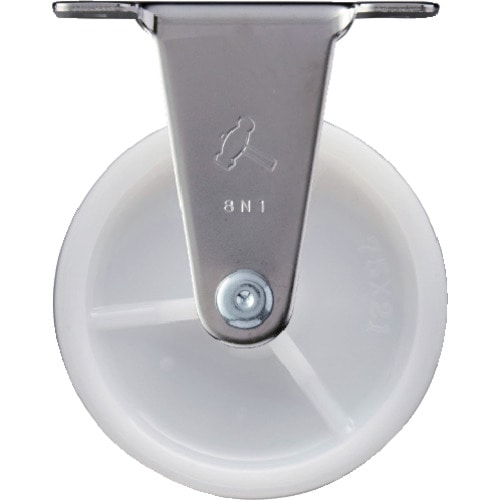 トラスコ中山 ハンマー Eシリーズオールステンレス 固定式ナイロン車輪 75mm(ご注文単位1個)【直送品】