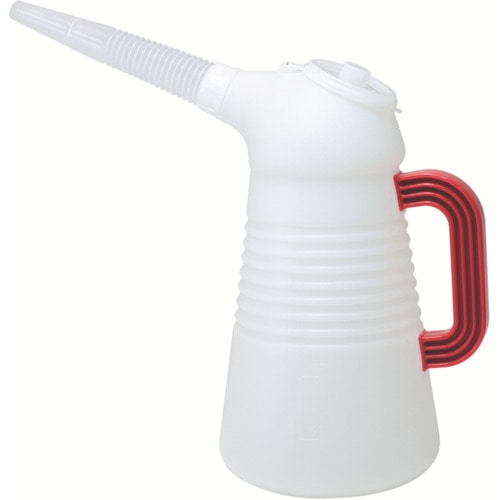 トラスコ中山 フルプラ オイルジョッキ 2リッターレッド(ご注文単位1個)【直送品】