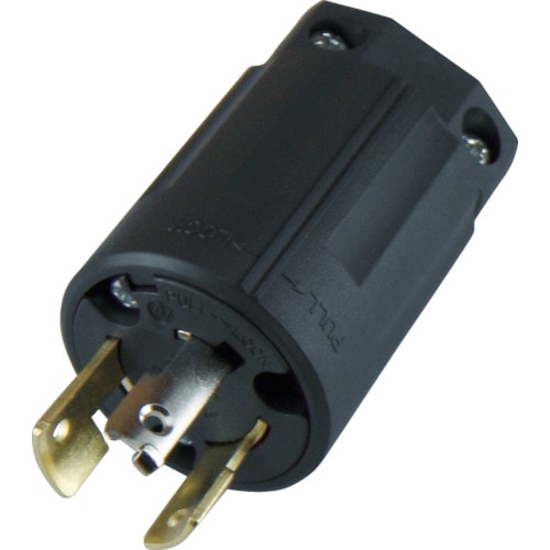 >トラスコ中山 アメリカン電機 引掛形 ナイロンプラグ 3P20A250V(ご注文単位1個)【直送品】