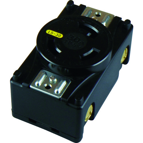 トラスコ中山 アメリカン電機 引掛形 パネル用コンセント 接地2P30A125V(ご注文単位1個)【直送品】