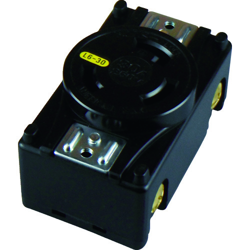 トラスコ中山 アメリカン電機 引掛形 パネル用コンセント 接地2P30A250V(ご注文単位1個)【直送品】