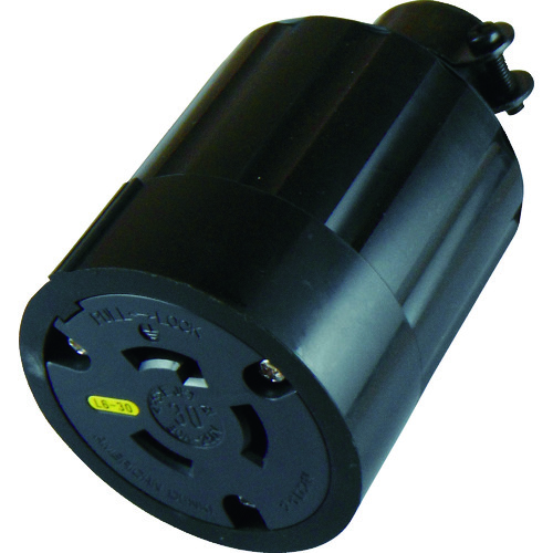 トラスコ中山 アメリカン電機 引掛形 ゴムコネクタボディ 接地2P30A250V(ご注文単位1個)【直送品】