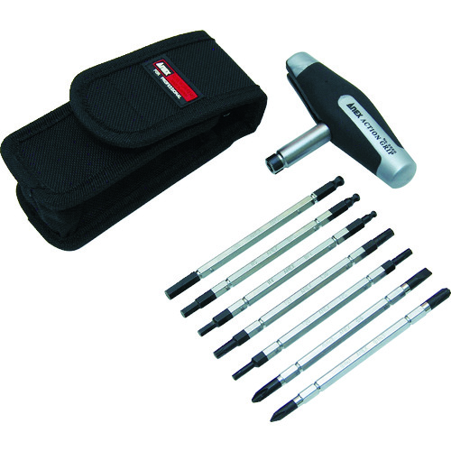 トラスコ中山 アネックス スーパーアクショングリップドライバー ビット7本組(ご注文単位1セット)【直送品】