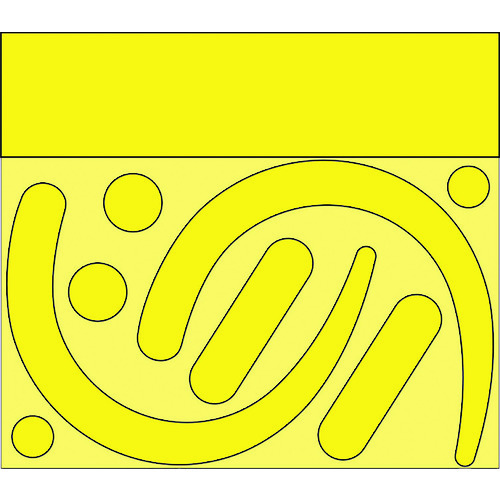 トラスコ中山 ユニット フックステッカー (蛍光 黄)（ご注文単位1組）【直送品】