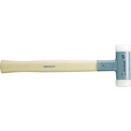 トラスコ中山 HALDER スーパークラフトハンマー ヒッコリー製ハンドル付ナイロン白 頭径7(ご注文単位1本)【直送品】