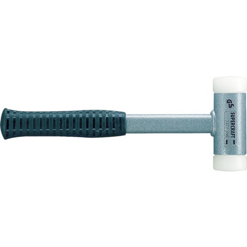 トラスコ中山 HALDER スーパークラフトハンマー スティール製ハンドル付ナイロン白 頭径3 481-8334(ご注文単位1本)【直送品】