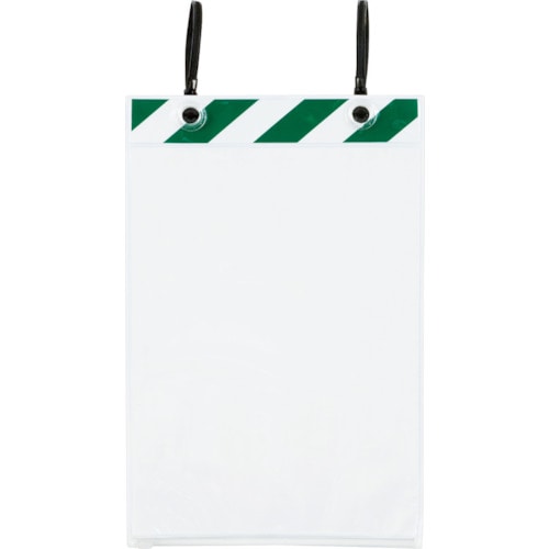 トラスコ中山 ユニット ポケットハンガー A4縦 緑白(ご注文単位1枚)【直送品】