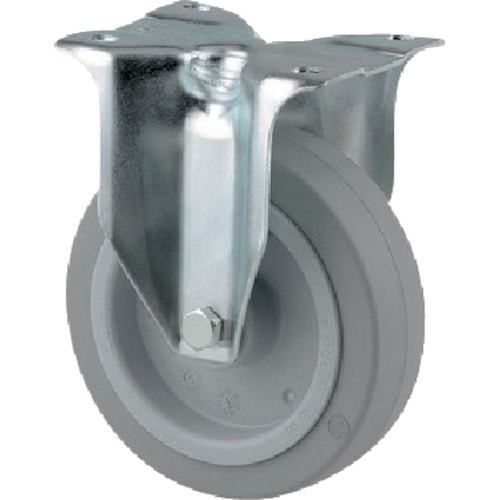 トラスコ中山 テンテキャスター プレート式キャスター“ALPHA”(タイヤ痕レスタイプ) φ160 固定式（ご注文単位1個）【直送品】