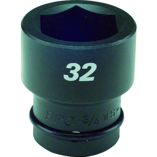 トラスコ中山 FPC インパクト ショート ソケット 差込角19mm 対辺32mm 1.1/4（ご注文単位1個）【直送品】