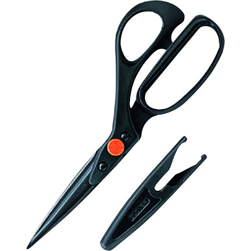 トラスコ中山 クロバー 布切はさみ ブラック 携帯型 21cm(ご注文単位1個)【直送品】