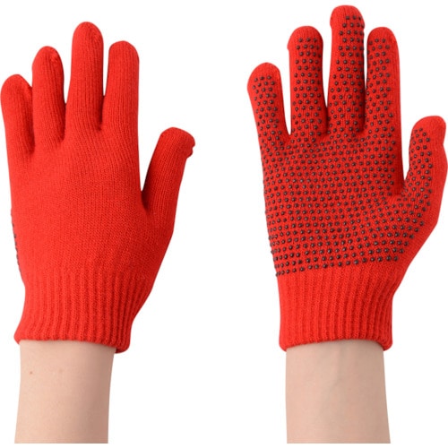 トラスコ中山 勝星 のびのび滑り止め手袋 赤(ご注文単位5組)【直送品】