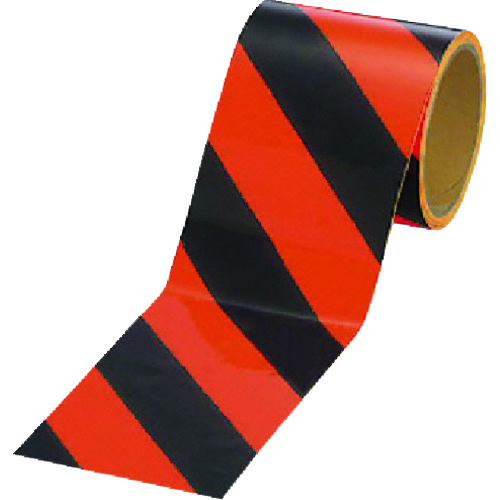 トラスコ中山 ユニット 蛍光トラテ-プ 蛍光フィルム 100mm幅×5m巻(ご注文単位1巻)【直送品】