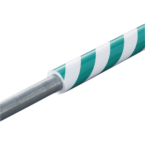トラスコ中山 ユニット パイプカバー 緑白 単管用69φ×1m(ご注文単位1本)【直送品】