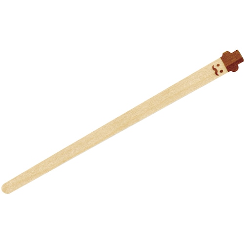 トラスコ中山 大黒 木製マドラー ひげ 100本入(ご注文単位1袋)【直送品】