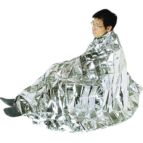 トラスコ中山 緑十字 防災用品 エマージェンシーブランケット 2200×1400mm アルミ蒸着PET（ご注文単位1枚）【直送品】
