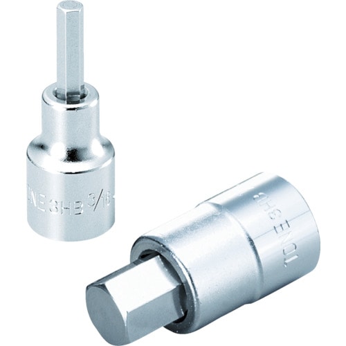 トラスコ中山 TONE ヘキサゴンソケット(インチ) 吋目 3/16inch ビット長さ18mm（ご注文単位1個）【直送品】