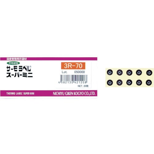 トラスコ中山 日油技研 サーモラベルスーパミニ3点表示 不可逆性 130度 824-6600(ご注文単位1ケース)【直送品】