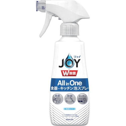 トラスコ中山 P＆G ジョイ W除菌 All in One 食器＋キッチン 泡スプレー 微香タイプ 本体 275ml（ご注文単位1個）【直送品】