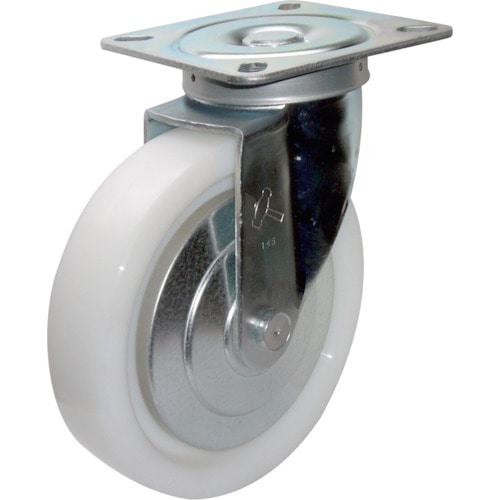 トラスコ中山 ハンマー 旋回式ナイロン車輪(ラジアルボールベアリング)200mm(ご注文単位1個)【直送品】