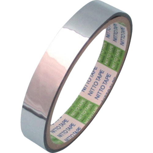 トラスコ中山 日東電工ベースマテリアル 装飾用テープ リビックテープNo.401 0.06mm×15mm×10m シルバー(ご注文単位1巻)【直送品】