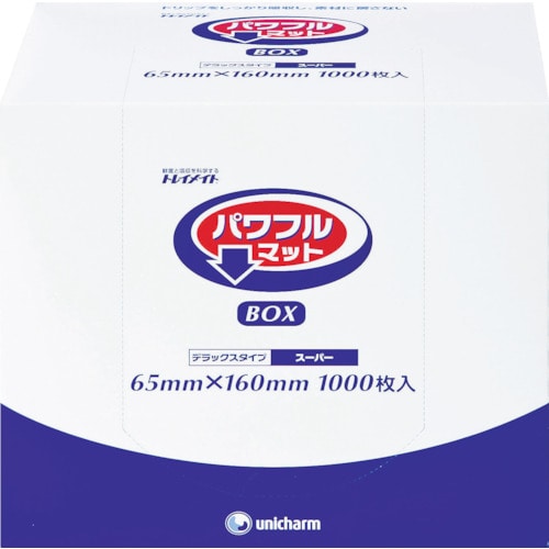 トラスコ中山 ユニ・チャーム パワフルマット RパワフルマットBOX 65×160(ご注文単位1箱)【直送品】