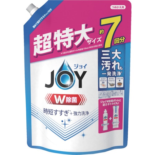 トラスコ中山 P&G ジョイ W除菌 食器用洗剤 詰め替え 超特大 910ml(ご注文単位1個)【直送品】
