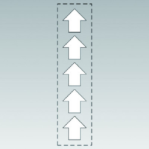 トラスコ中山 ユニット カッティング矢印白(配管識別シート用) 36X36 5枚組（ご注文単位1組）【直送品】