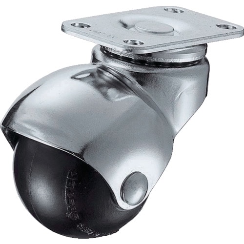 トラスコ中山 ハンマー プレート式 旋回式ゴム車輪 50mm(ご注文単位1個)【直送品】