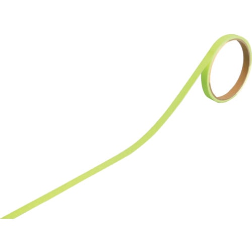 トラスコ中山 緑十字 高輝度蓄光蛍光テープ CKT1002 10mm幅×2m 蛍光レモンイエロー(ご注文単位1巻)【直送品】