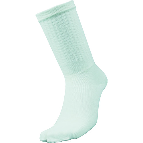 トラスコ中山 福徳 デオセル消臭靴下指又付 白 L（ご注文単位1組）【直送品】