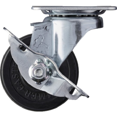 トラスコ中山 ハンマー 旋回式ゴム車輪 65mm ストッパー付(ご注文単位1個)【直送品】