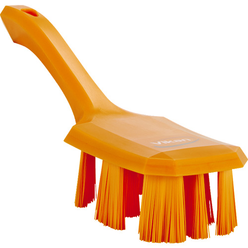 トラスコ中山 Vikan ハンドブラシ UST ショートハンドルブラシ 4179 オレンジ HACCP対応 ハードタイプ(ご注文単位1個)【直送品】