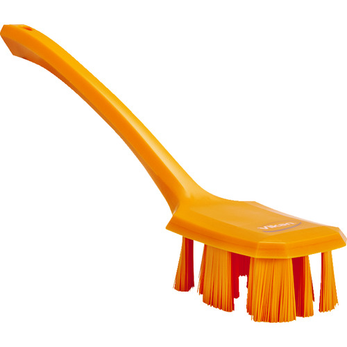 トラスコ中山 Vikan UST ロングハンドルブラシ 4196 オレンジ(ご注文単位1個)【直送品】