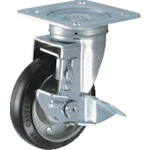 トラスコ中山 ハンマー 旋回式ゴム車輪 125mm ストッパー付 125-2038(ご注文単位1個)【直送品】