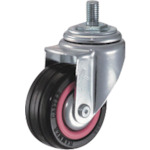 トラスコ中山 ハンマー ねじ込み旋回式ゴム車輪(ナイロンホイール・ボールベアリング)75mm M16(ご注文単位1個)【直送品】