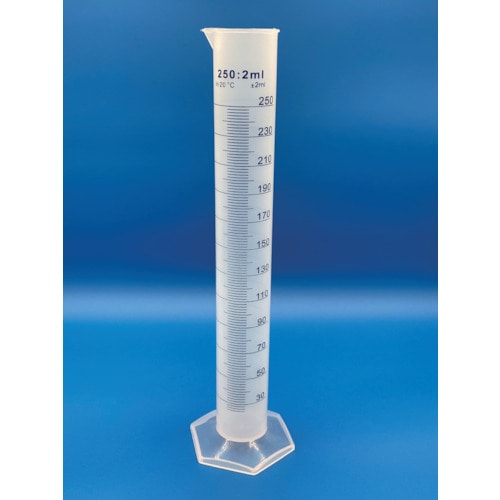 トラスコ中山 レオナ 1256-05 メスシリンダー(プリント)250ml(ご注文単位1個)【直送品】