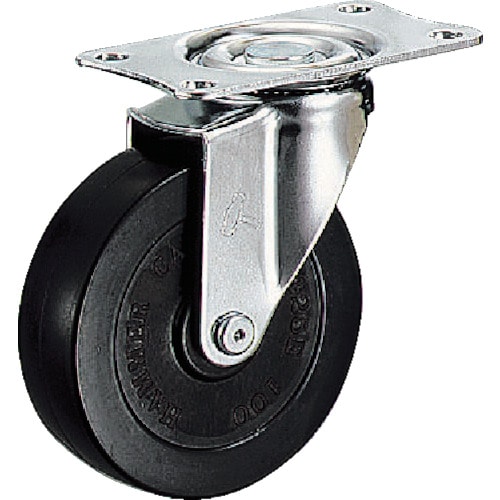 トラスコ中山 ハンマー 旋回式ゴム車輪 50mm 125-3484(ご注文単位1個)【直送品】