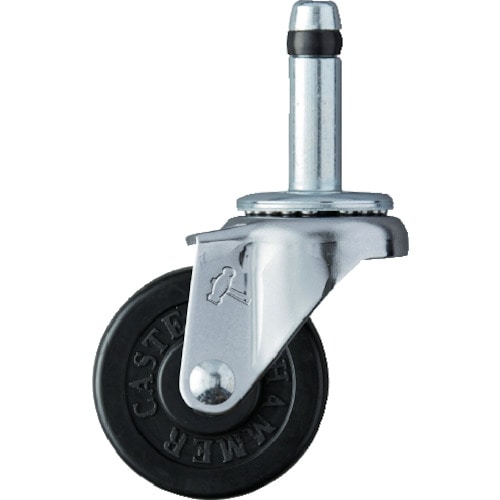 トラスコ中山 ハンマー 差込み旋回式ゴム車輪 50mm(ご注文単位1個)【直送品】