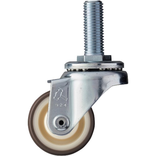 トラスコ中山 ハンマー ねじ込み旋回式ウレタン車輪(ナイロンホイール・ボールベアリング)50mm(ご注文単位1個)【直送品】