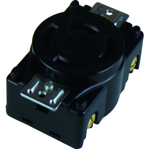 トラスコ中山 アメリカン電機 引掛形 パネル用コンセント 接地3P20A250V(ご注文単位1個)【直送品】