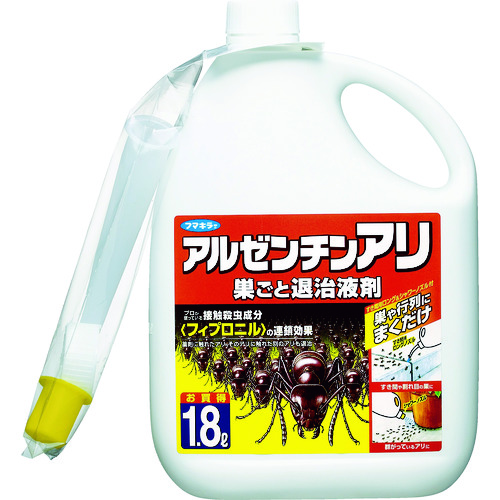 トラスコ中山 フマキラー アリ用殺虫剤 アルゼンチンアリ巣ごと退治液剤1.8L(ご注文単位1個)【直送品】