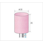 トラスコ中山 ナカニシ 軸付砥石(1Pk(袋)=10本入)粒度60 ピンク 円筒 外径20mm(ご注文単位1パック)【直送品】
