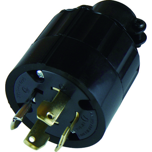 トラスコ中山 アメリカン電機 引掛形 ゴムプラグ 接地3P30A250V 442-9087(ご注文単位1個)【直送品】