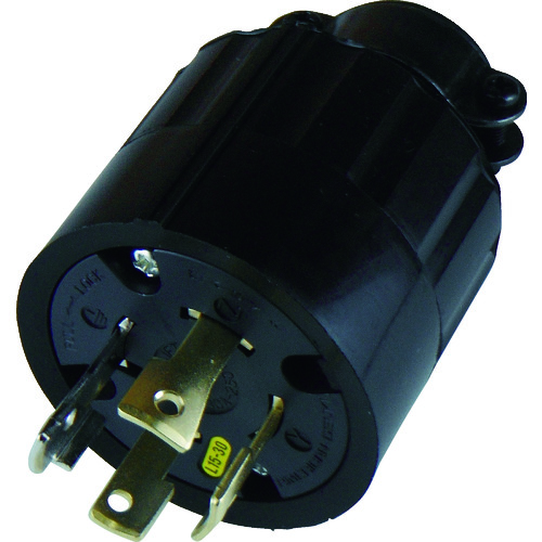 トラスコ中山 アメリカン電機 引掛形 ゴムプラグ 接地3P30A250V 442-9095(ご注文単位1個)【直送品】