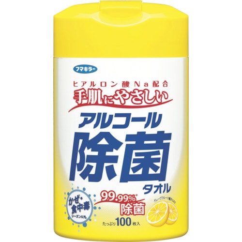 トラスコ中山 フマキラー アルコール除菌タオル100枚入（ご注文単位1個）【直送品】